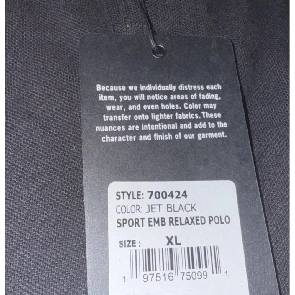 True Religion Buddha Polo‎ Shirt Men Size XL Black Graphic